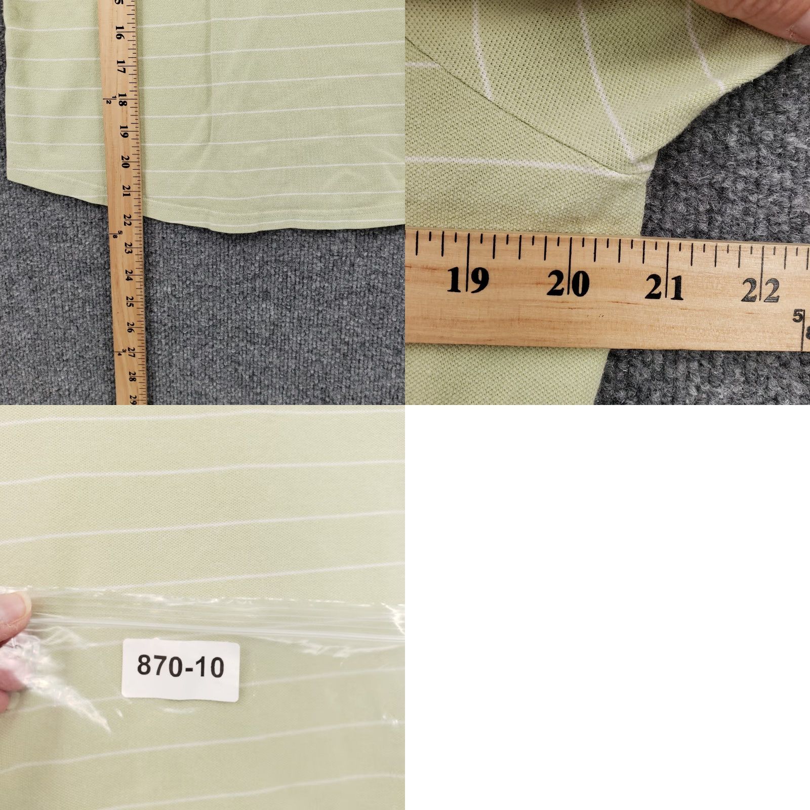 Tommy Hilfiger Tommy Hilfiger Golf Polo Shirt Womens L Green Striped Short Sleeves Polo Size L / US 10 / IT 46 - 8 Thumbnail