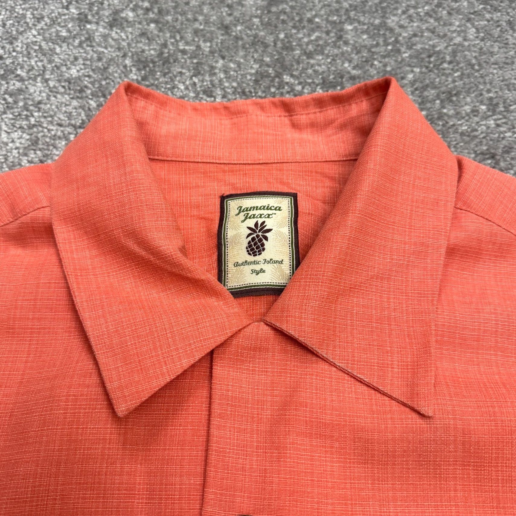 Vintage Jamaica Jaxx Button-Down Shirt Mens Large Coral Short Sleeve Silk Vacahun Hawaiian Beach Vacation Shirt L Mens Size US L / EU 52-54 / 3 - 3 Thumbnail