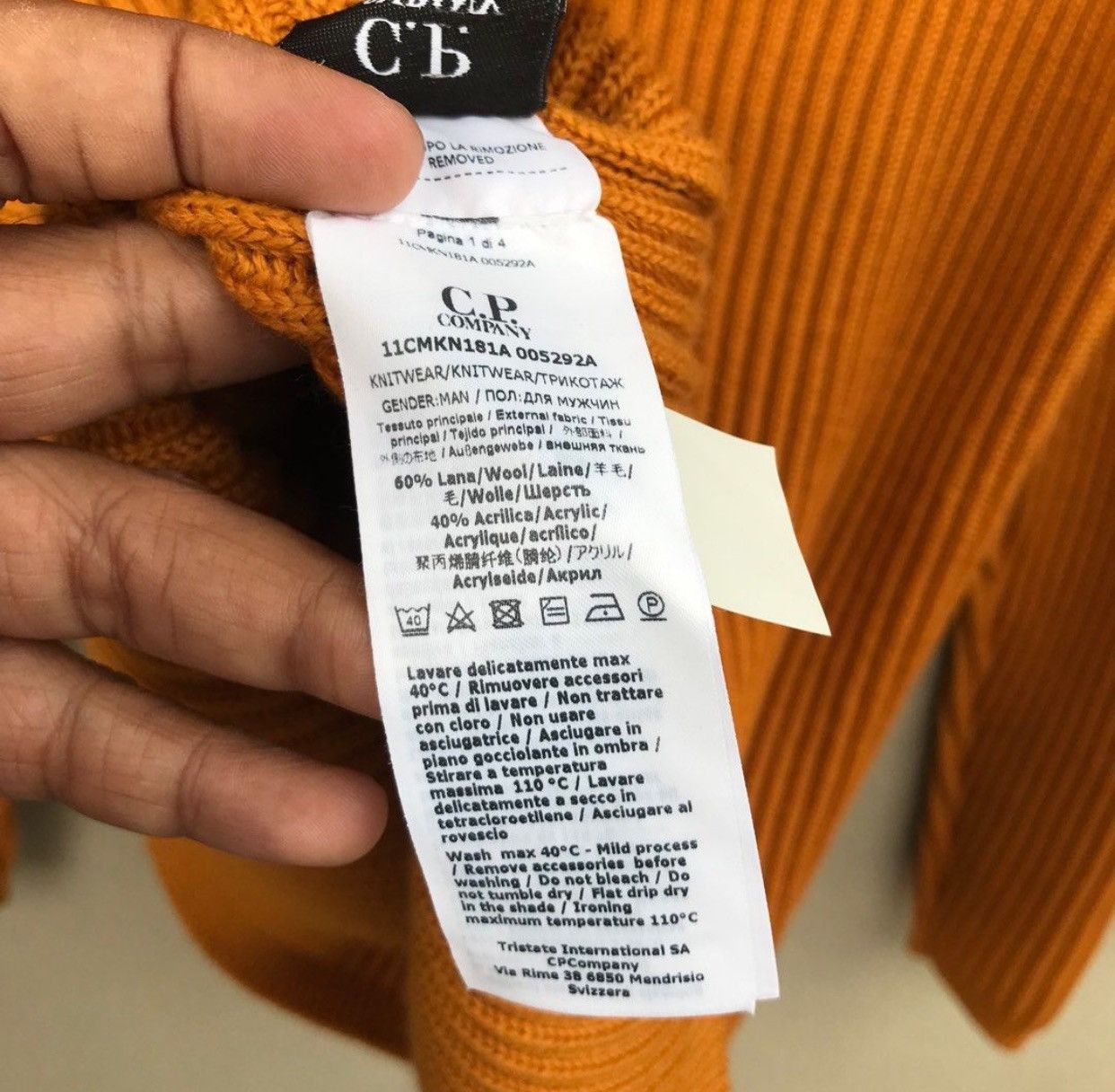 C.P. Company Cp Company Rib Merino Knitted Wool Lens Sweater Size US M / EU 48-50 / 2 - 7 Thumbnail