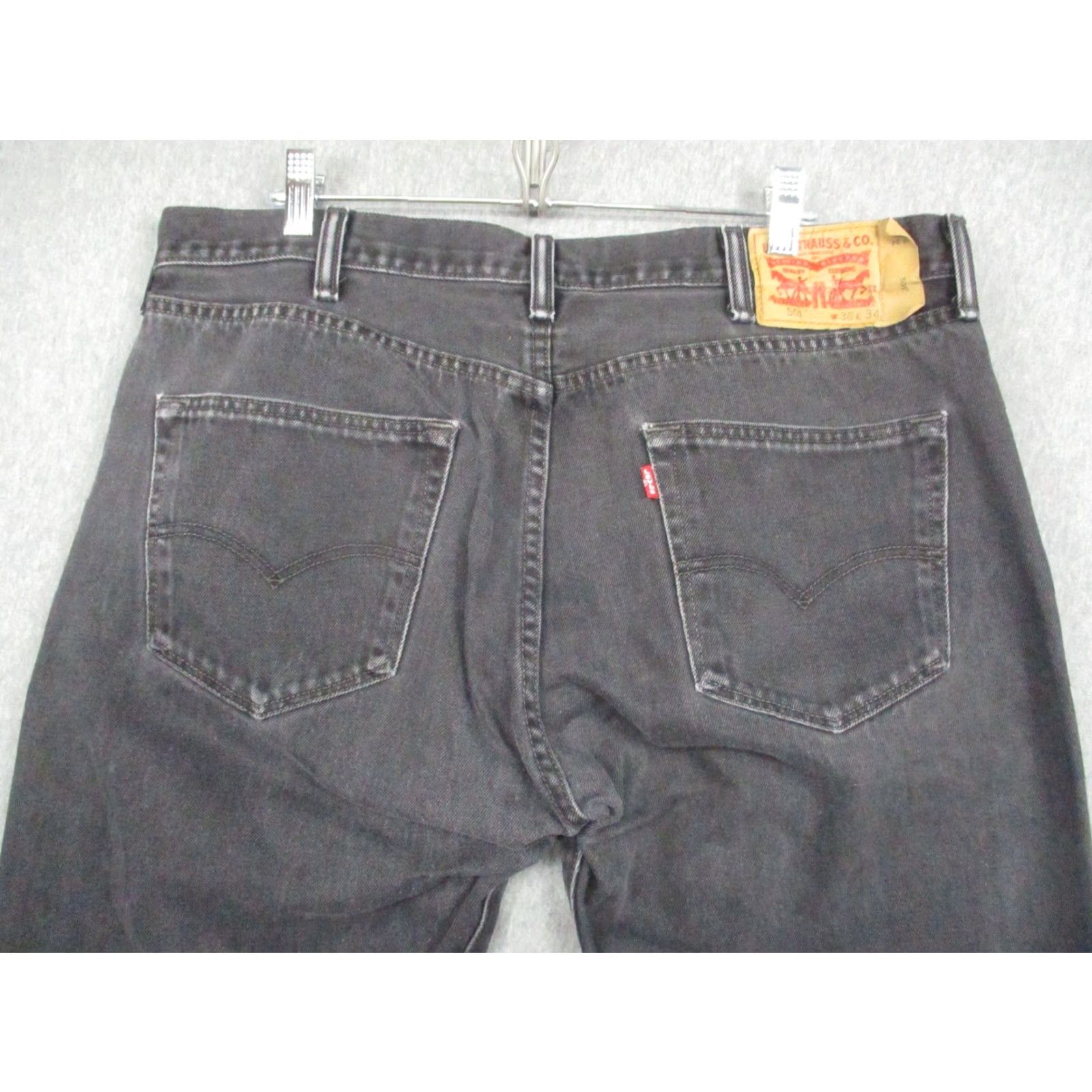 Levi's Levi's 501 Jeans Mens 38x34 Black Denim Straight 501 Button Fly Classic Vintage Jeans Mens Size US 38 / EU 54 - 7 Thumbnail