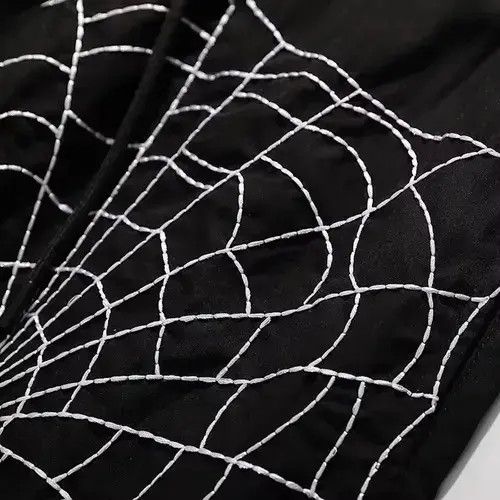 Jean Nylon Spider Web Embroidered Pants Size US 30 / EU 46 - 3 Thumbnail