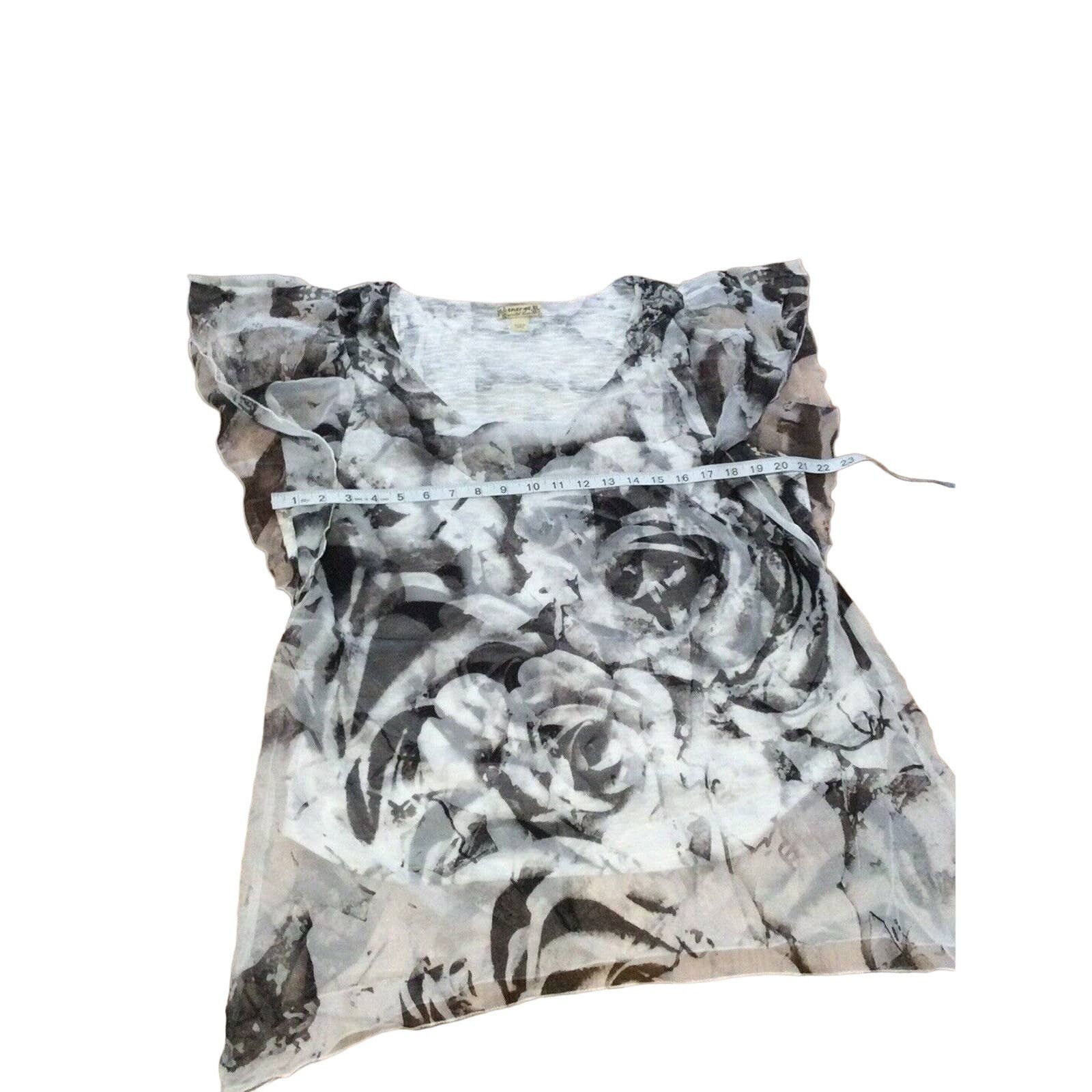 Other Energe Worldwear Tank Floral Print Sheer Overlay Blouse XL Size XL / US 12-14 / IT 48-50 - 14 Thumbnail