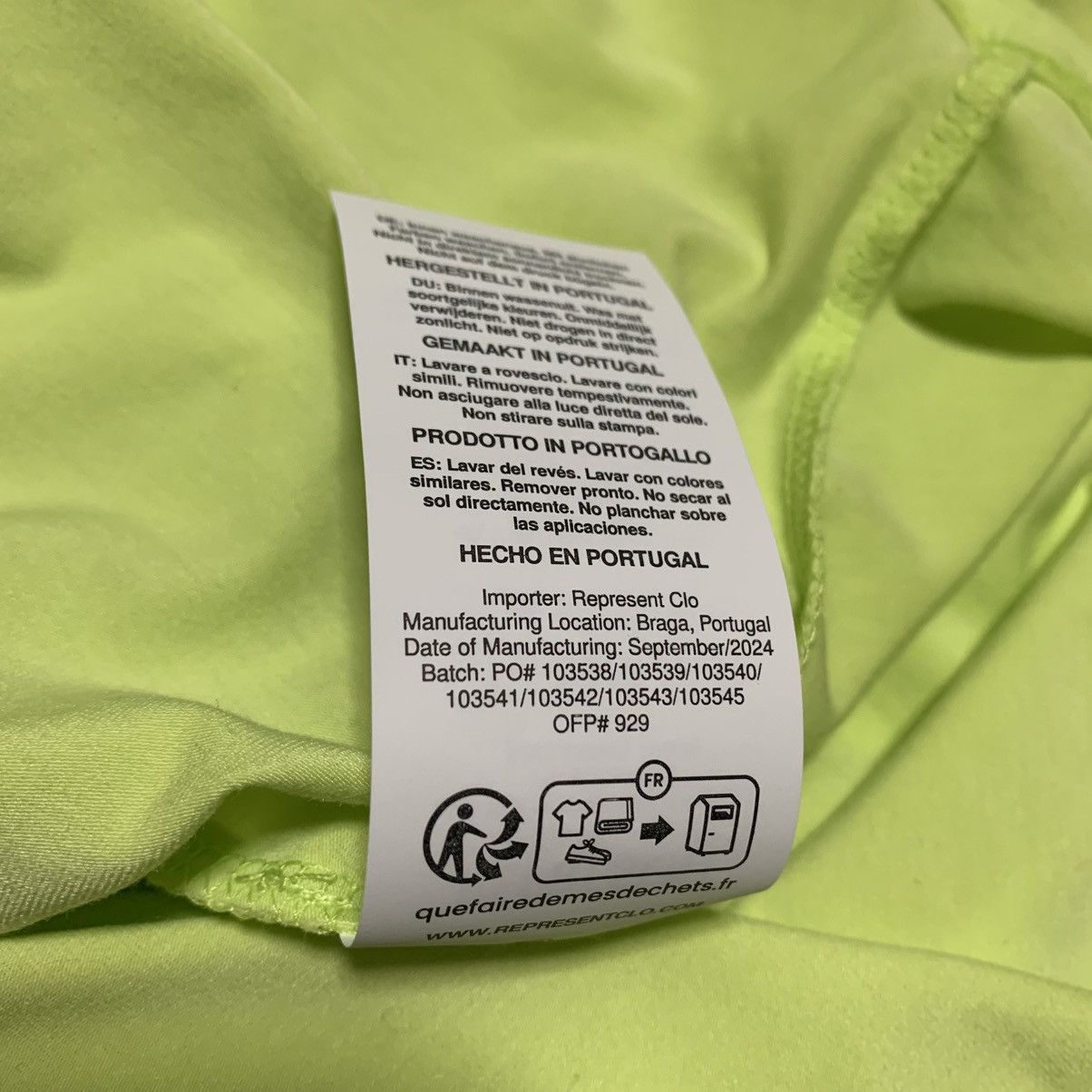 Represent Clo. Represent Small 247 Future Terrains Tank Shadow Lime Green Size US S / EU 44-46 / 1 - 9 Thumbnail