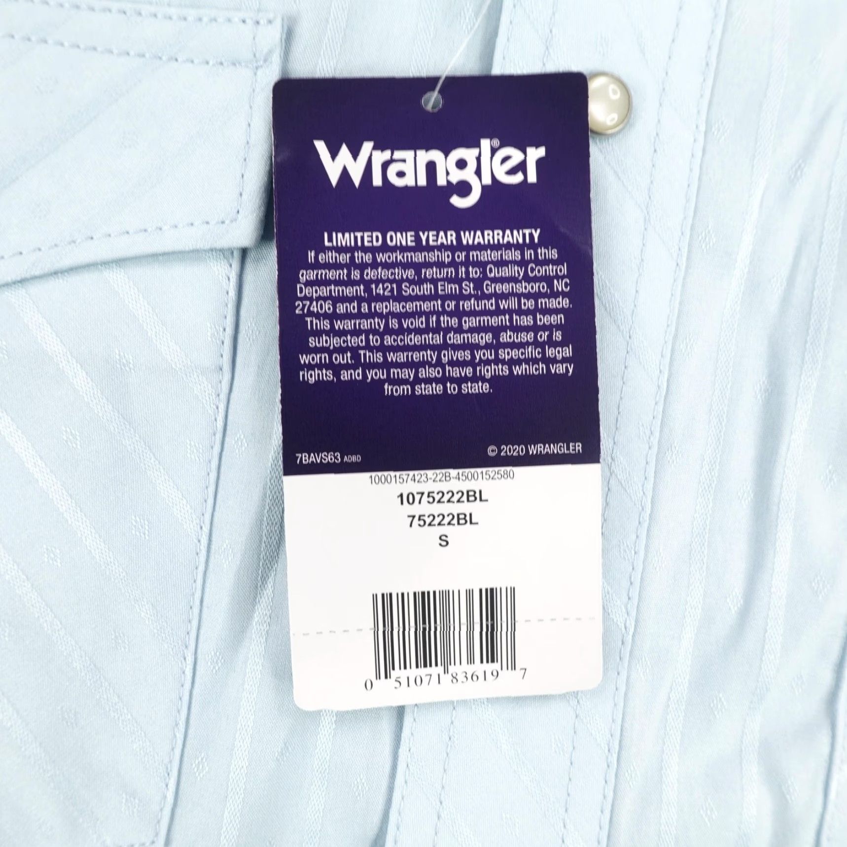 Wrangler Vintage Wrangler Shirt Mens Small Blue Western Pearl Snap Diamond Inlay Y2K NEW Size US S / EU 44-46 / 1 - 4 Thumbnail
