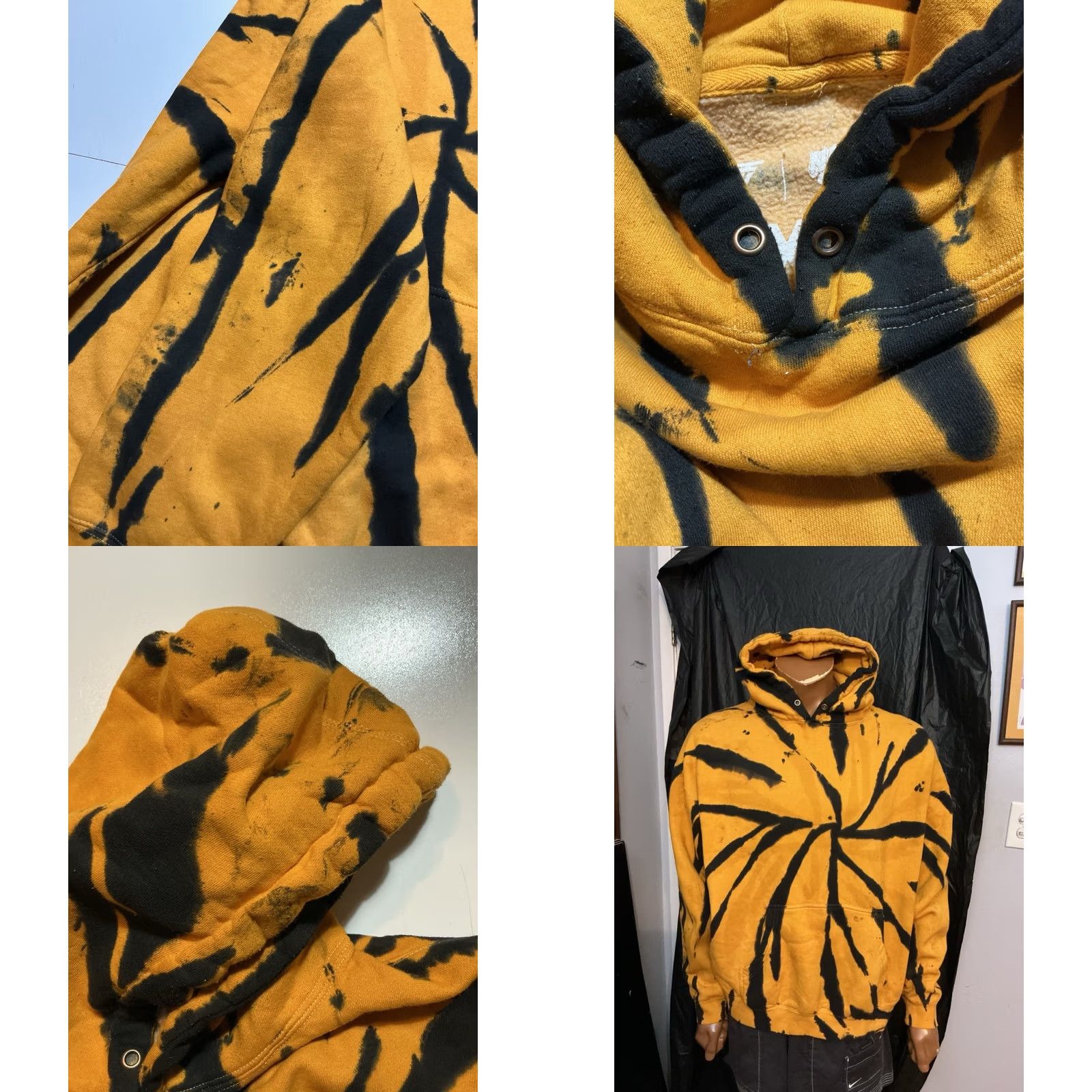 Hypland VINTAGE Hypland X Naruto Hoodie XL Pullover Black Yellow Tie Dye Fleece Anime Mens Hooded Shirt 60 Chest 28 Shoulder to Hem Size US XL / EU 56 / 4 - 8 Thumbnail