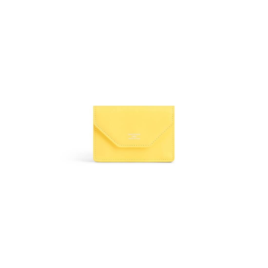 Balenciaga o1srvl11e0925 Size: OS / Envelope Bifold Wallet in Yellow Size ONE SIZE - 1 Thumbnail