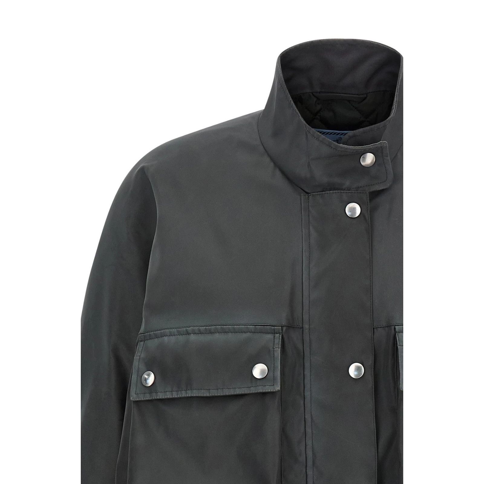 Prada PRADA Re-Nylon Waterproof Gray Jacket New & Authentic (Women Size XS / US 0-2 / IT 36-38 - 3 Thumbnail