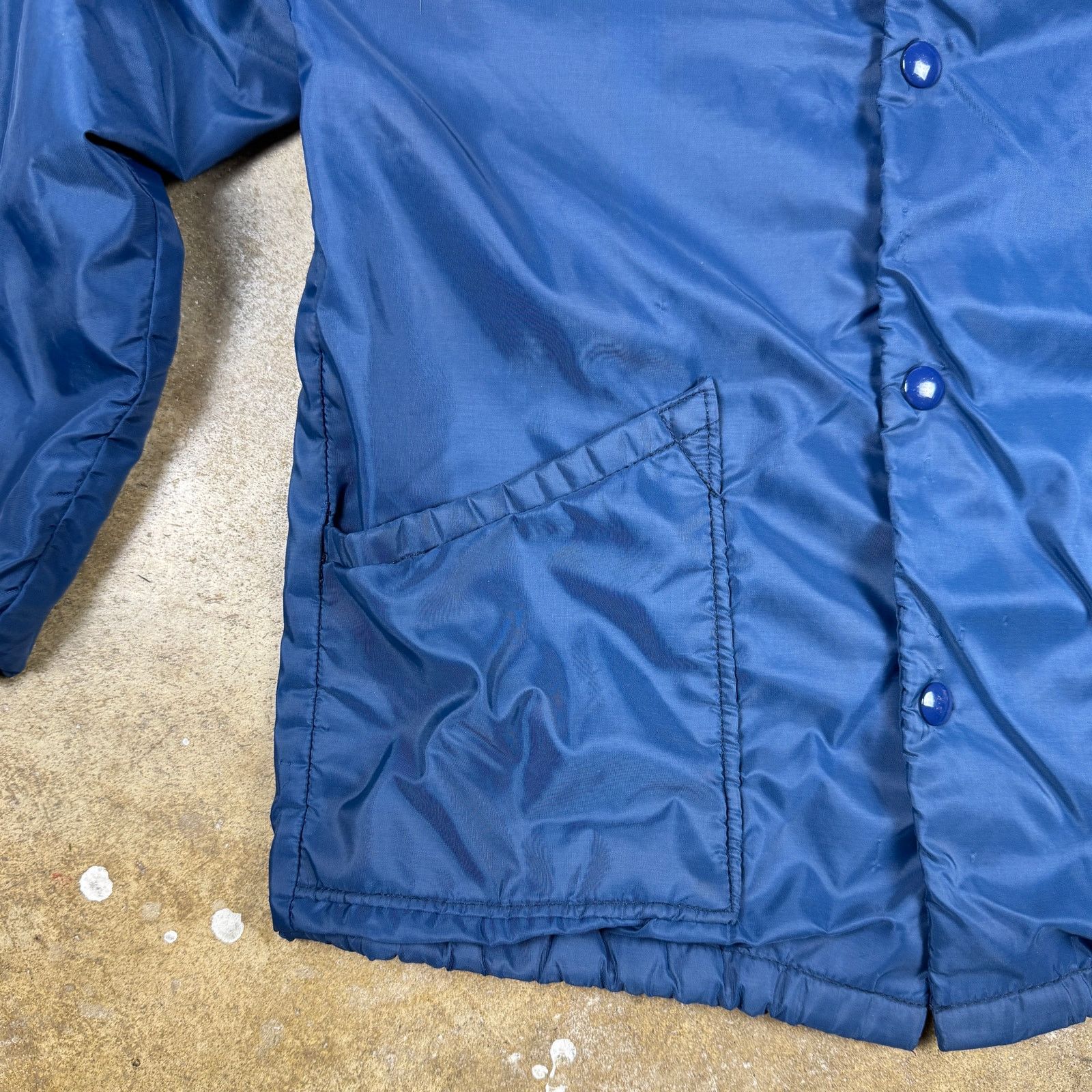 Russell Athletic Vtg 70s Russell Athletic Coach Jacket Youth Medium Blue USA Size XS / US 0-2 / IT 36-38 - 5 Thumbnail