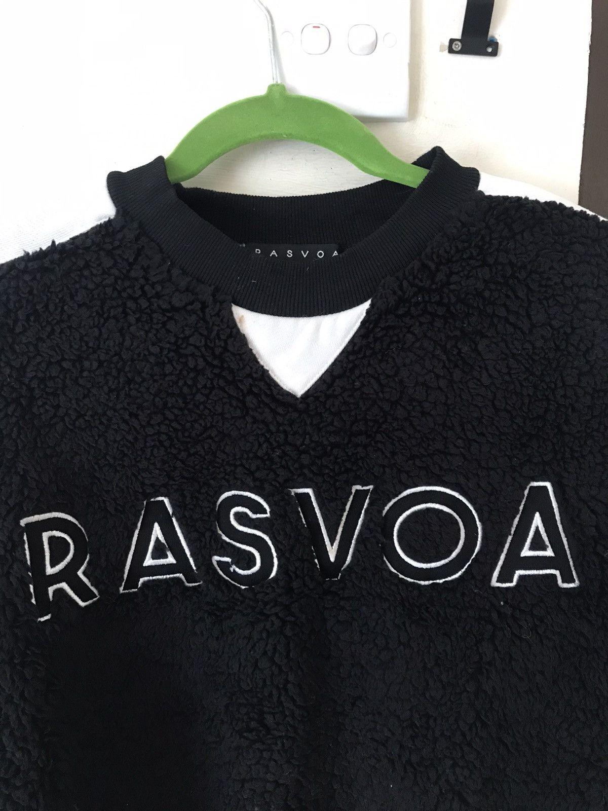 Japanese Brand Rasvoa Sherpa Black Plain Sweatshirt Size US L / EU 52-54 / 3 - 10 Thumbnail