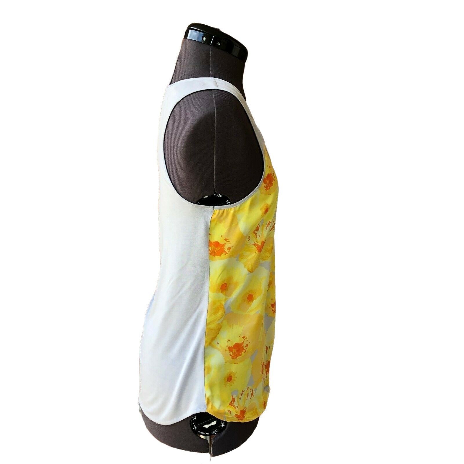 Other Caslon Women's Sleeveless Summer Top XS Yellow Floral Scoop- Size XS / US 0-2 / IT 36-38 - 4 Thumbnail