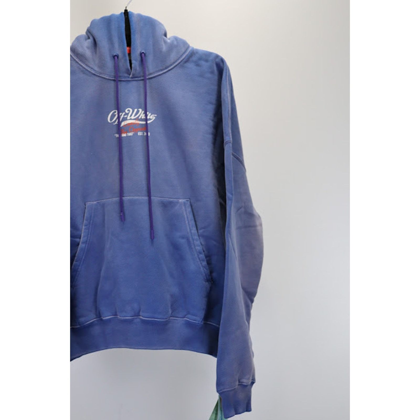 Off-White o1rshd1 Wave Off Boxy Hoodie in Purple White Size US S / EU 44-46 / 1 - 5 Thumbnail