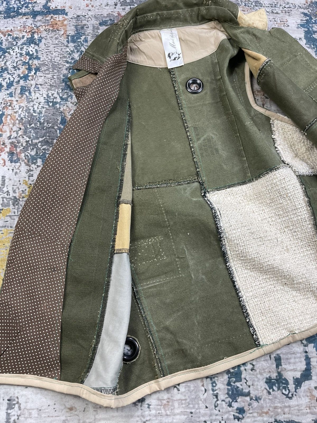 If Six Was Nine Macaronic Japan Upcycle Reconstruction Double Collar Size US M / EU 48-50 / 2 - 8 Thumbnail