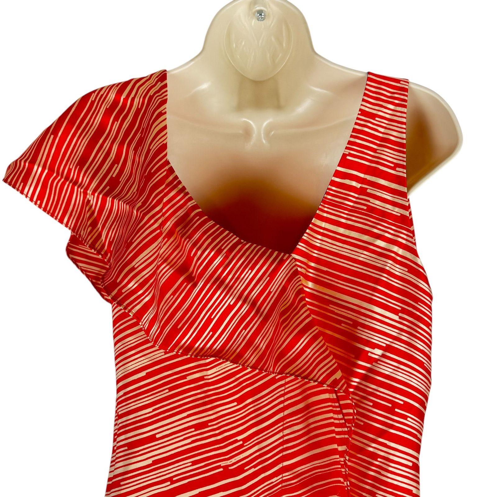 Diane von Furstenberg NEW Diane Von Furstenberg silk asym ruffle dress red sz 6 Size M / US 6-8 / IT 42-44 - 7 Thumbnail