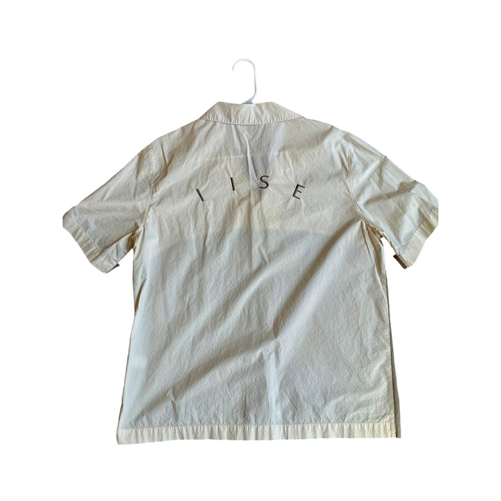 IISE IISE Short-Sleeve Cuban Collar Shirt Size L - Cream/Black Size US L / EU 52-54 / 3 - 3 Thumbnail