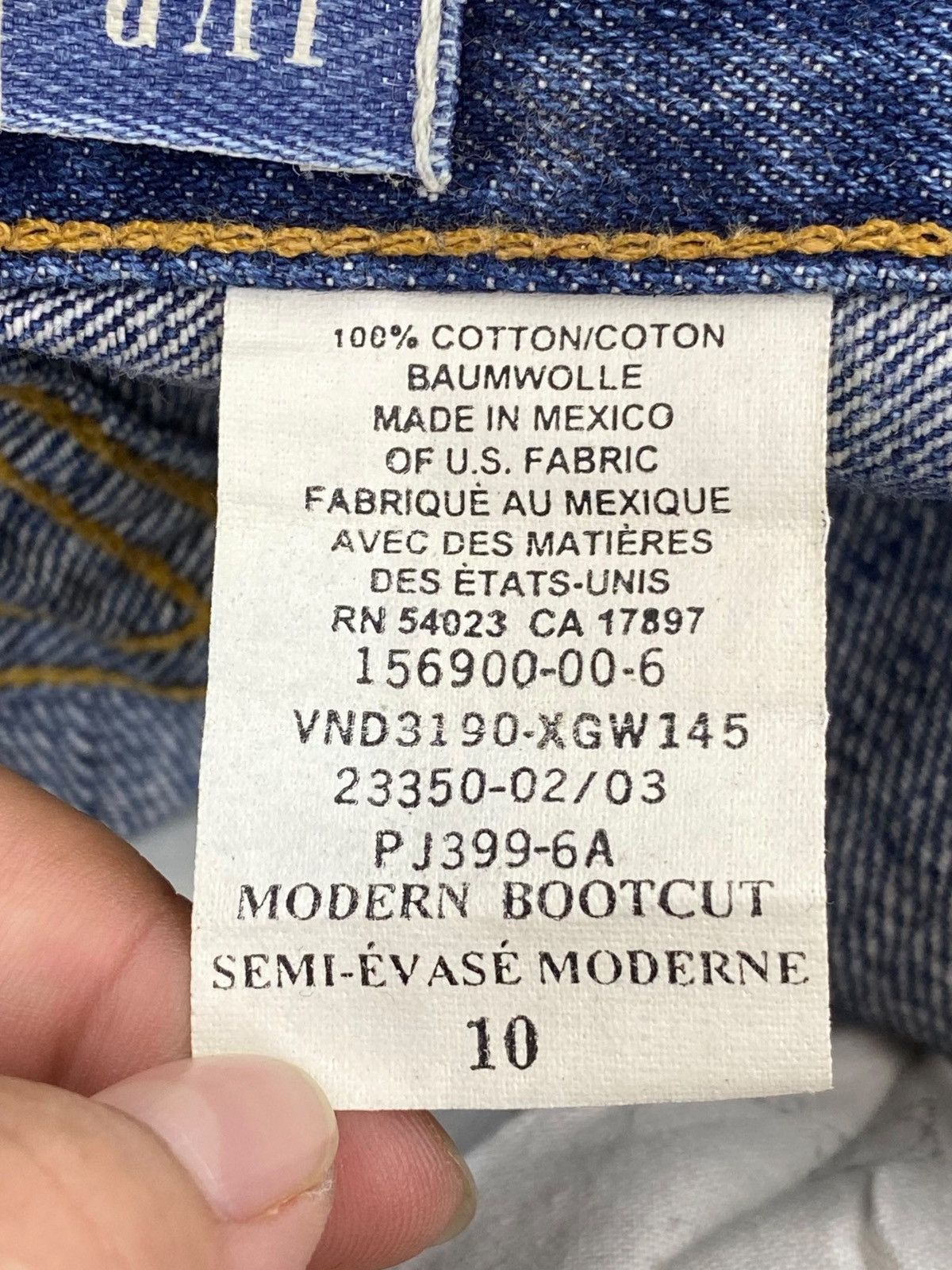 Gap GAP Faded Blue Wash Whiskered Style Boot Cut Jeans Size US 32 / EU 48 - 11 Thumbnail