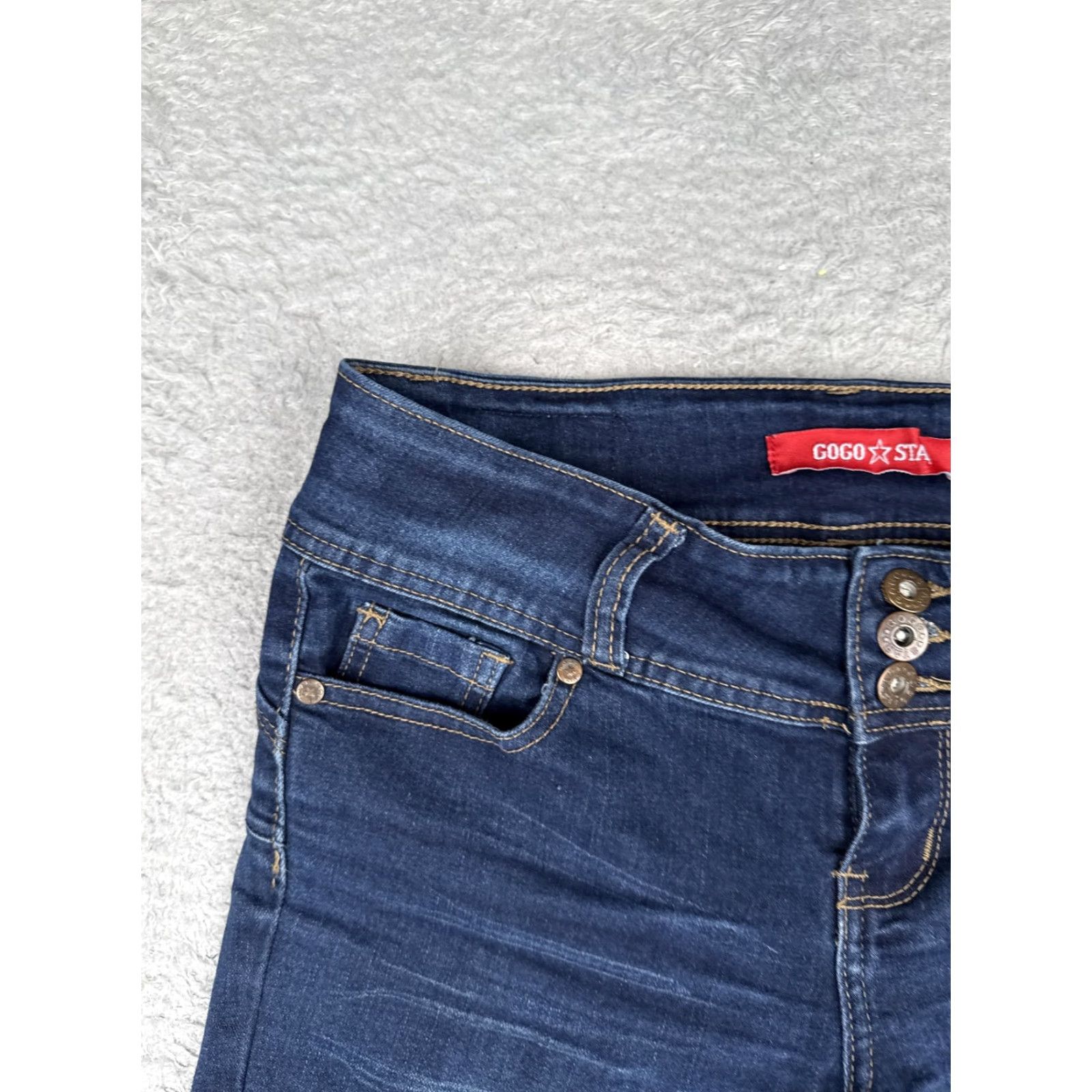 Vintage Gogo Jeans Shorts Jeans Cut-Off 5-Pocket 30x4 Juniors Blue Denim Short Inseam 4in Casual Womens Modern Stretch 3 Size 26" / US 2 / IT 38 - 4 Thumbnail