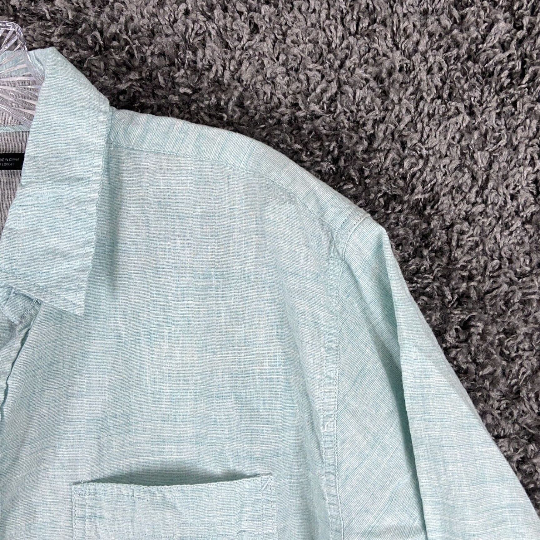 Stoic Stoic Shirt Men’s L Blue Button-Up Short Sleeve Pockets Mens Size US 33 - 4 Thumbnail