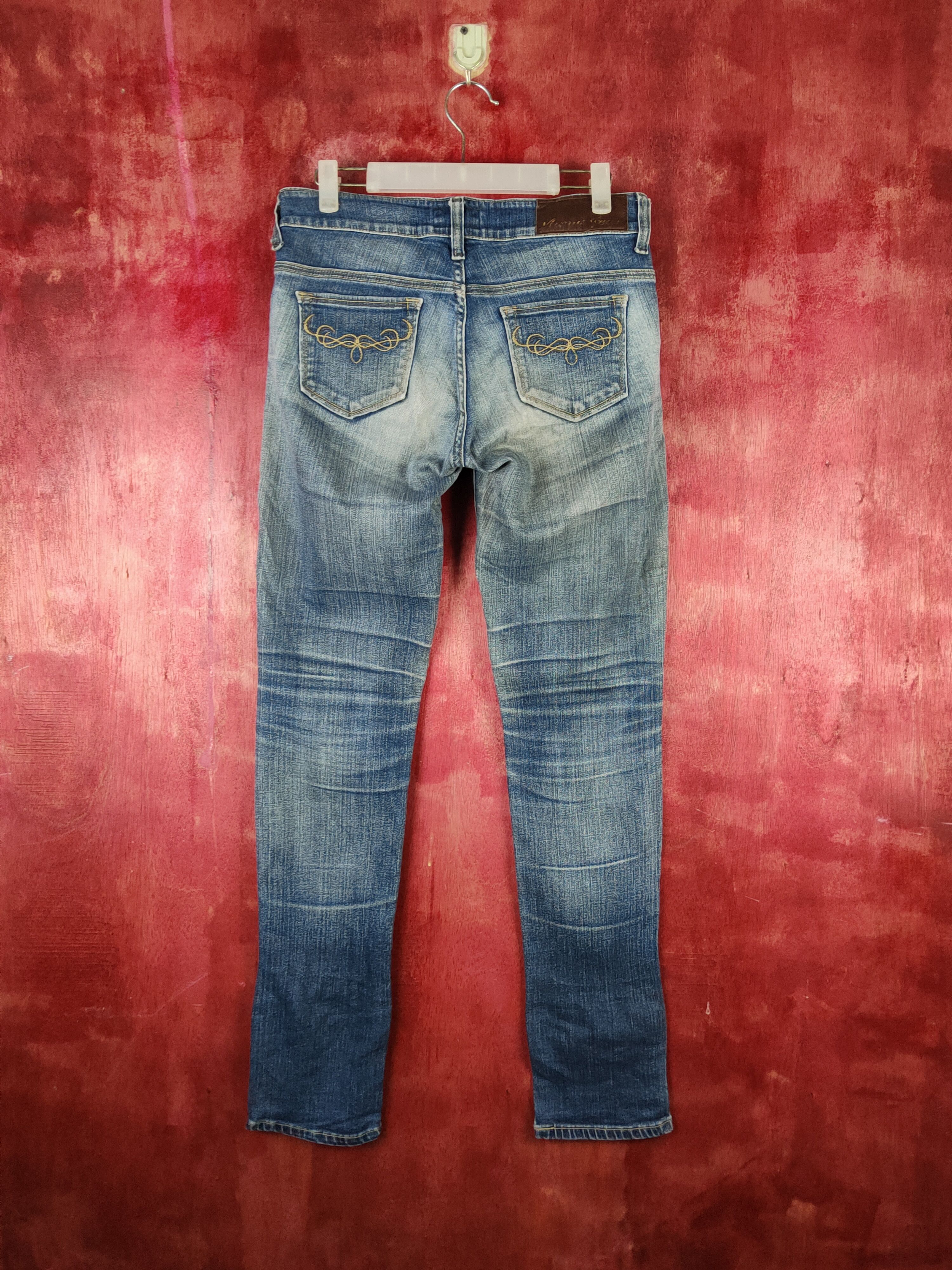 Edwin Something - Edwin Blue Faded Distressed Ripped Jeans #S1808 Size 29" - 7 Thumbnail