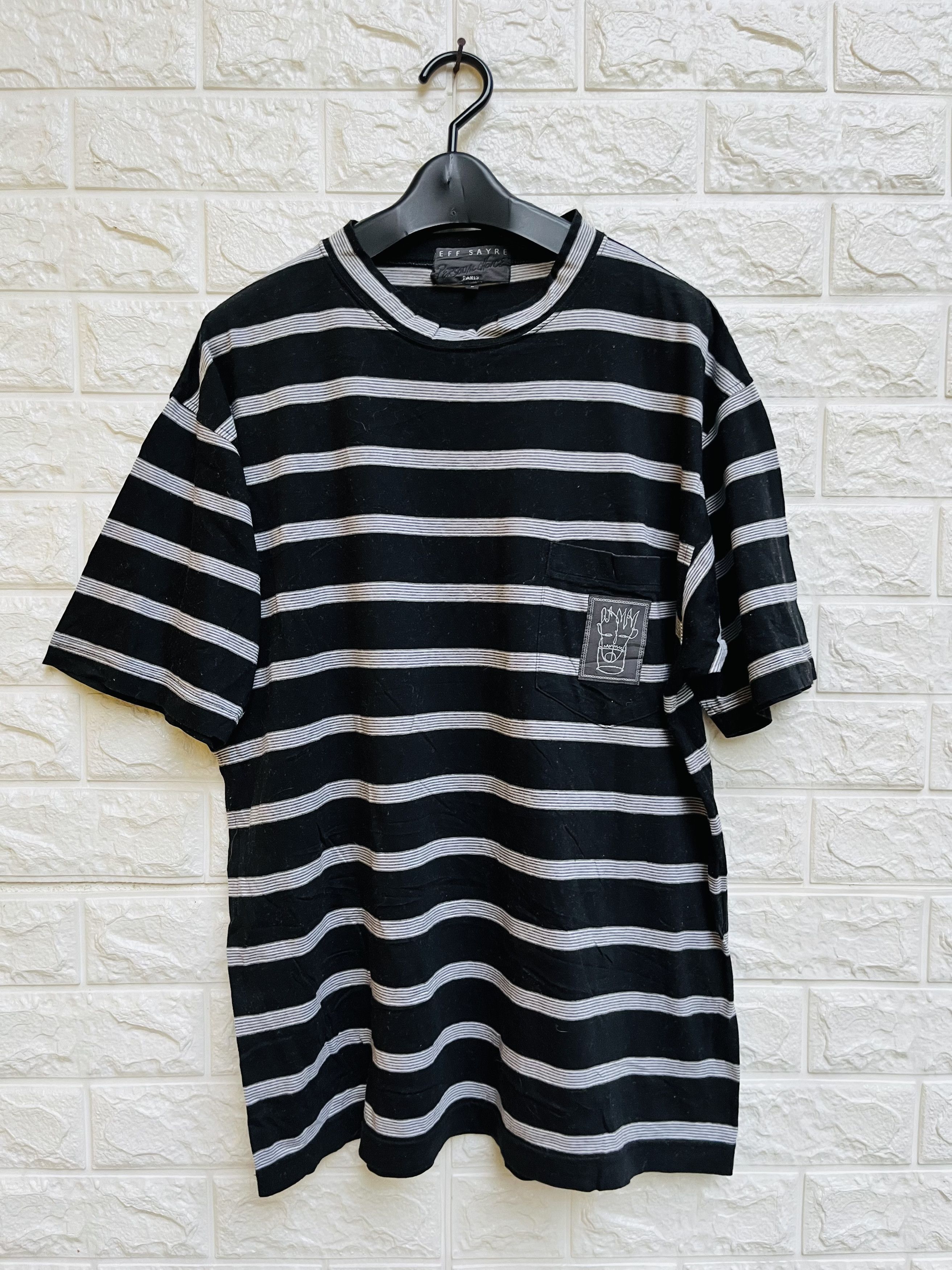 image of Vintage Jeff Sayre Paris Striped Designer Fashion Style, Men's (Size Large)