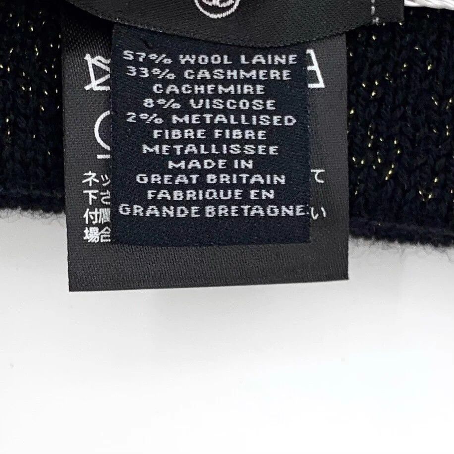 Chanel Chanel Black Camellia Logo Wool Beanie 47cm 99% New Size ONE SIZE - 9 Thumbnail