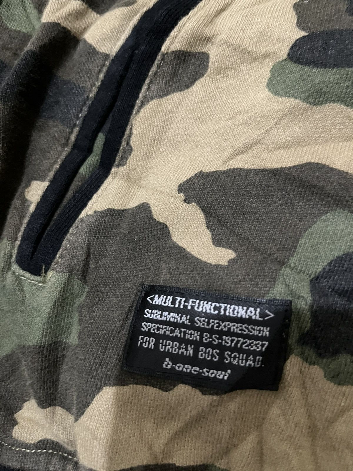 Japanese Brand Varsity Hoodie By B One Soul Army Military Y2K Style Vintage Size US XL / EU 56 / 4 - 3 Thumbnail
