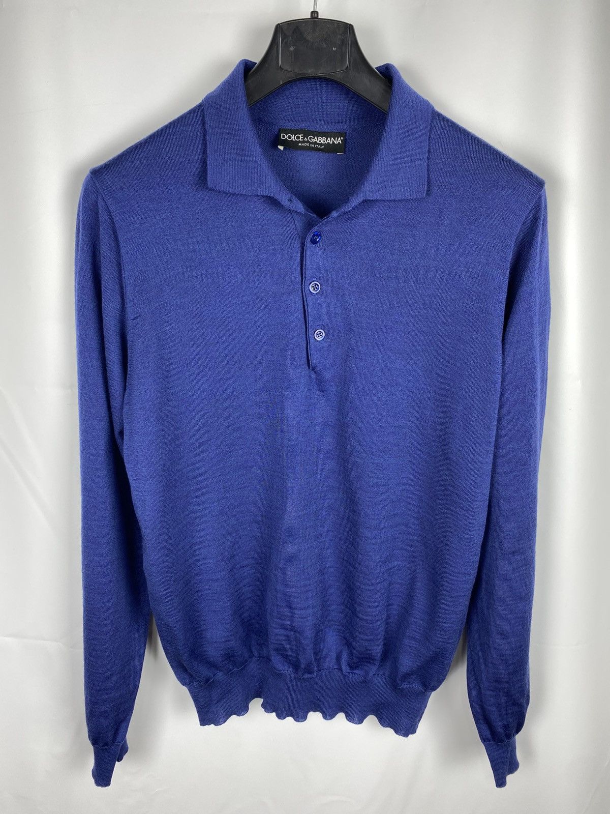 Dolce & Gabbana Men Collared Pullover Wool Melange size 48