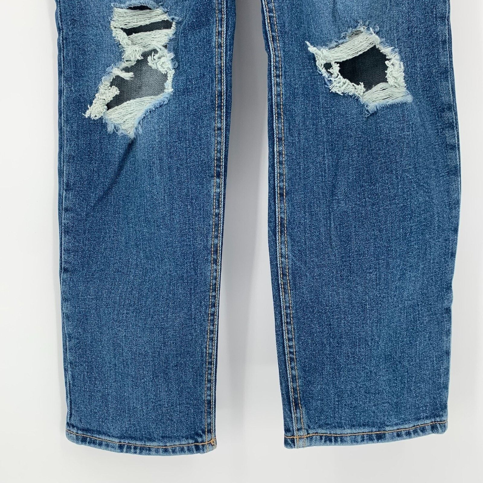 Old Navy Old Navy Saylor Jeans Women's Size 4 Straight Distressed Size 27" / US 4 / IT 40 - 5 Thumbnail