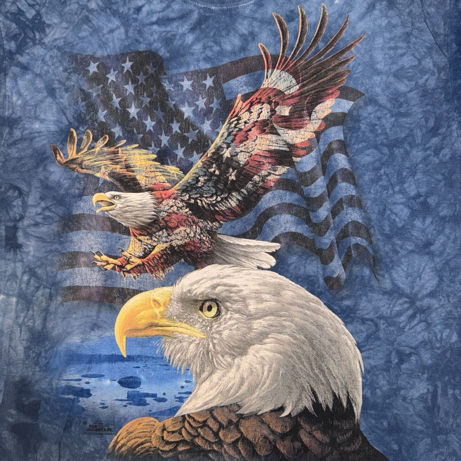 The Mountain Vintage Bald Eagle American Flag AOP Patriotic 90s Y2K TShir Size US XL / EU 56 / 4 - 4 Thumbnail