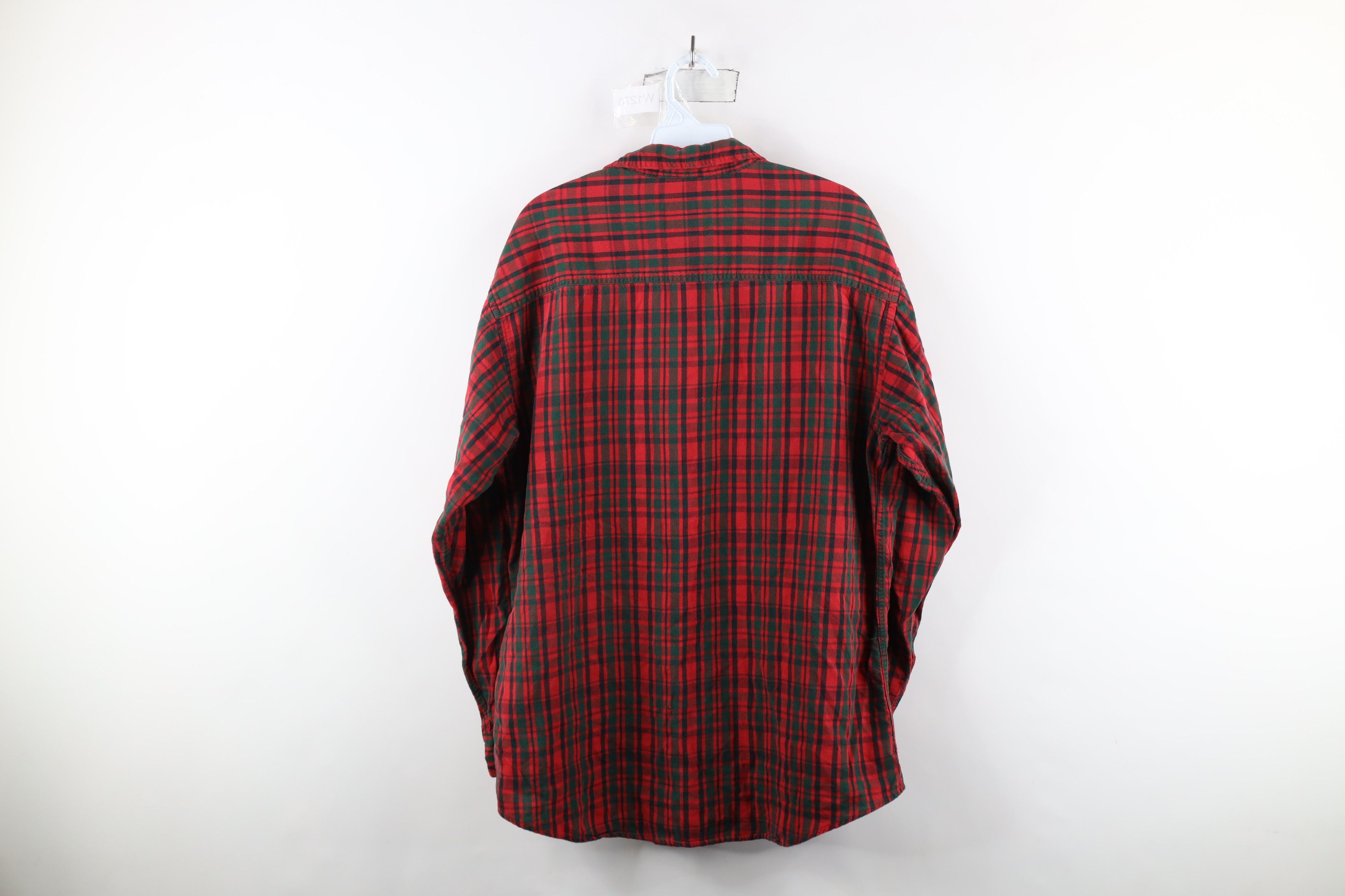 Vintage × Woolrich Woolen Mills Vintage 90s Woolrich Collared Flannel Button Shirt Red Plaid Size US L / EU 52-54 / 3 - 8 Thumbnail