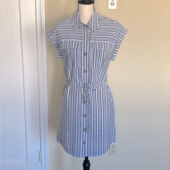 Veronica Beard Veronica Beard Cris Striped Shirtdress Size XS / US 0-2 / IT 36-38 - 1 Thumbnail