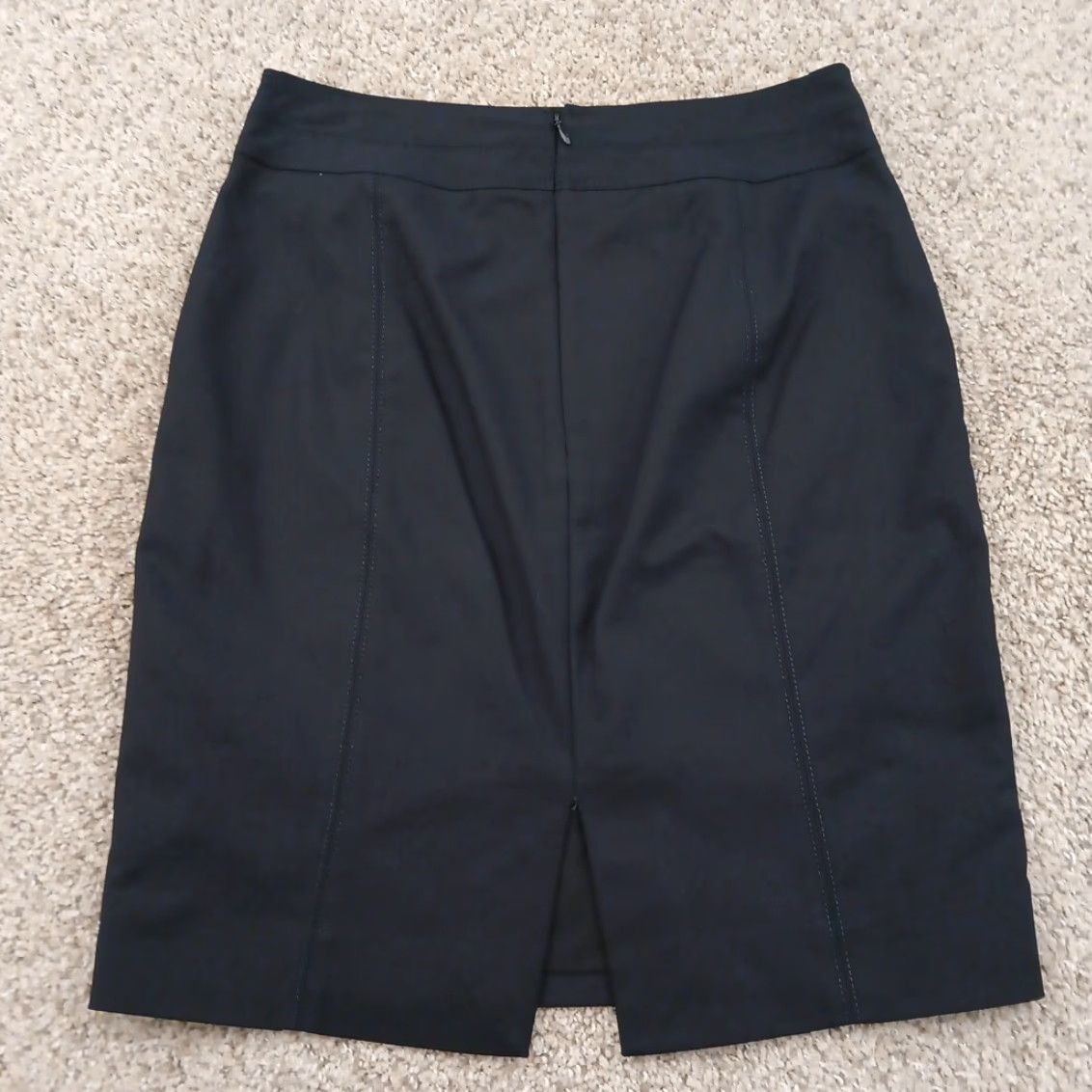 White House Black Market White House Black Market Skirt Size 6 Black Lined Slit Knee Length Pencil Straight Women Adults Regular Cotton Blend Vintage No Size 28" / US 6 / IT 42 - 6 Thumbnail