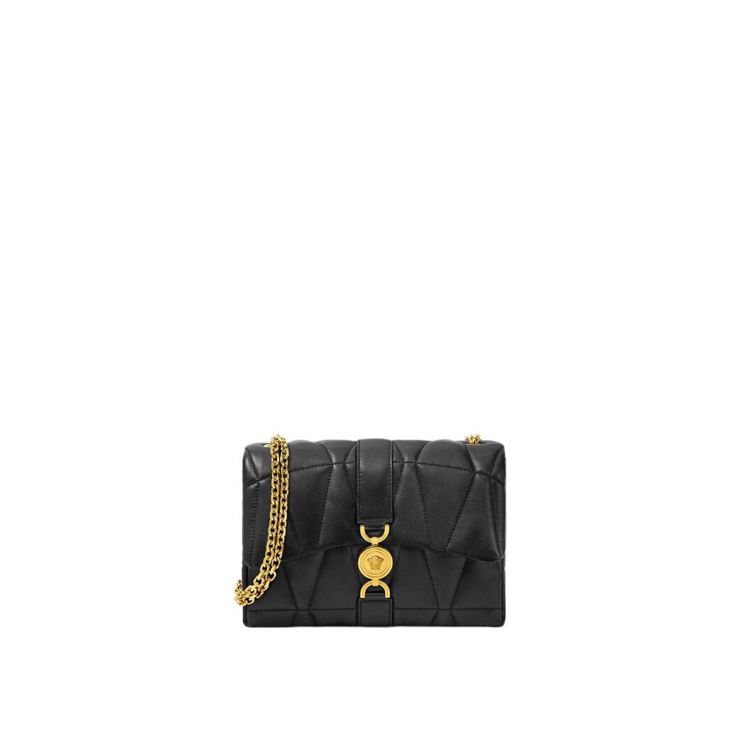 Versace VERSACE Kleio $2390 Black Quilted Leather Shoulder Bag New A Size ONE SIZE - 1 Thumbnail