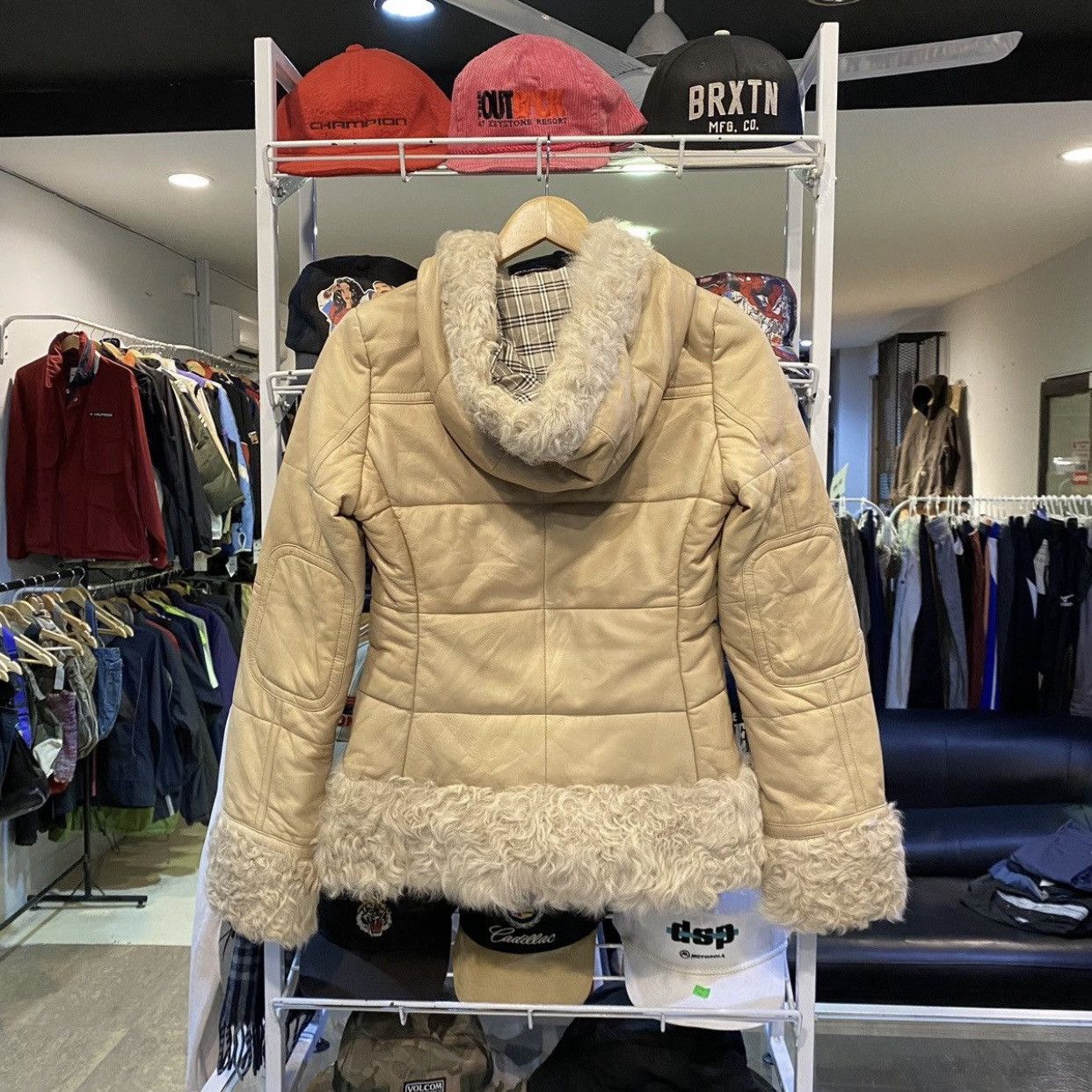Burberry Burberry London Blue Label sheepskin leather jacket fur trim Size XS / US 0-2 / IT 36-38 - 2 Thumbnail