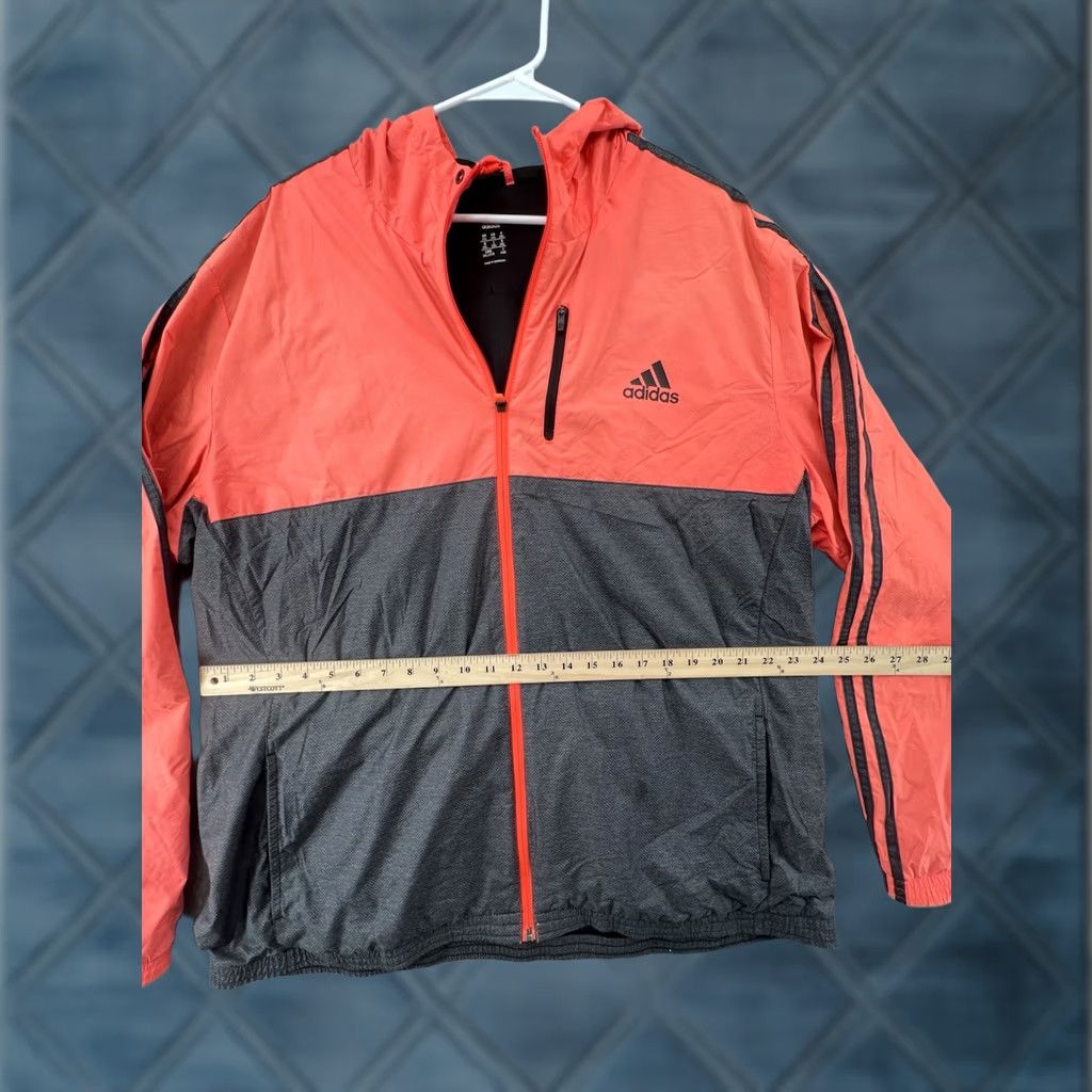 Adidas Adidas Hooded Windbreaker Jacket Neon Coral Black Full Zip 2XL Men’s Jacket Windbreaker Regular Size Coral Neon Black Adidas Size US XXL / EU 58 / 5 - 1 Thumbnail