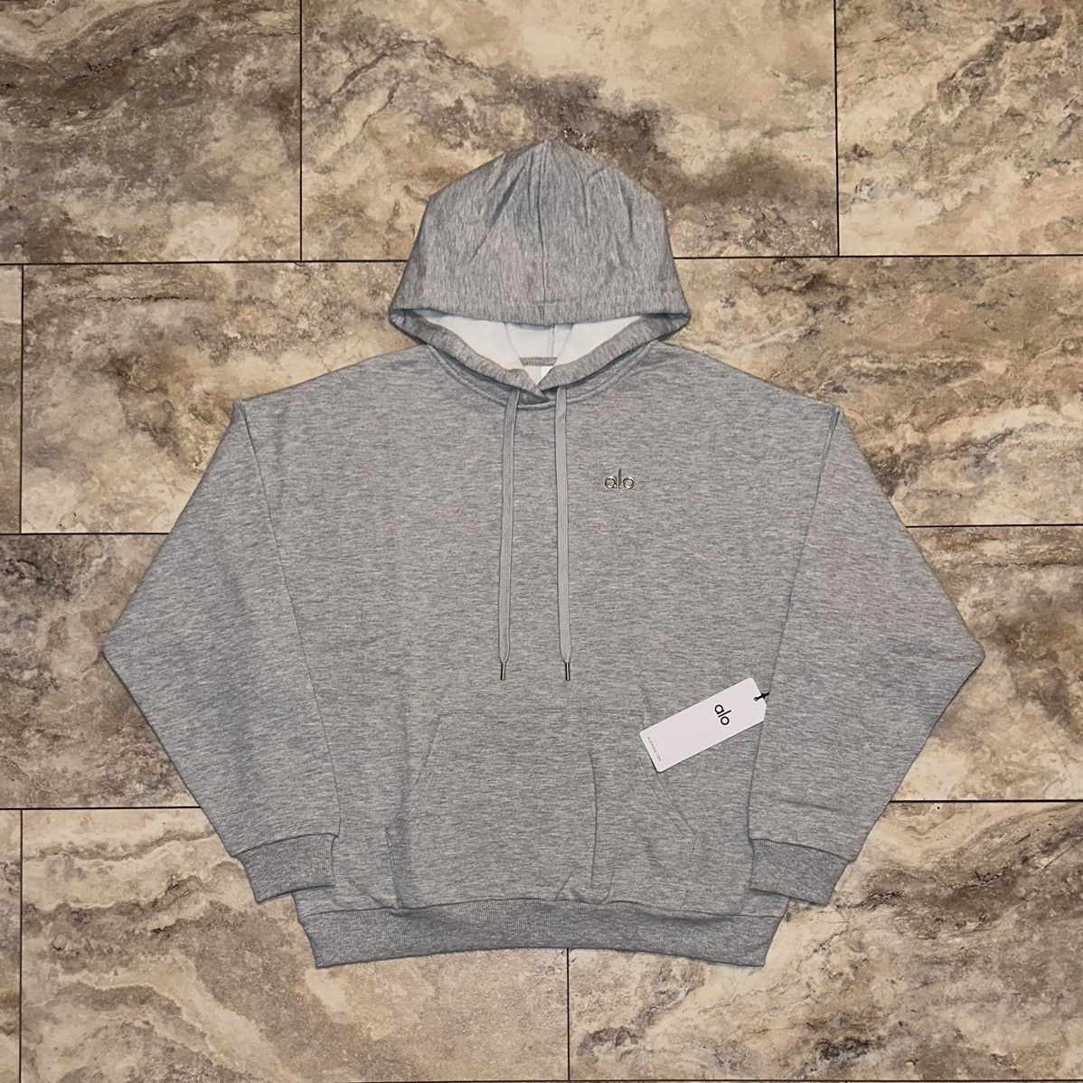 Alo Alo Yoga Accolade Hoodie Heather Grey Pullover Size Large Size L / US 10 / IT 46 - 1 Thumbnail