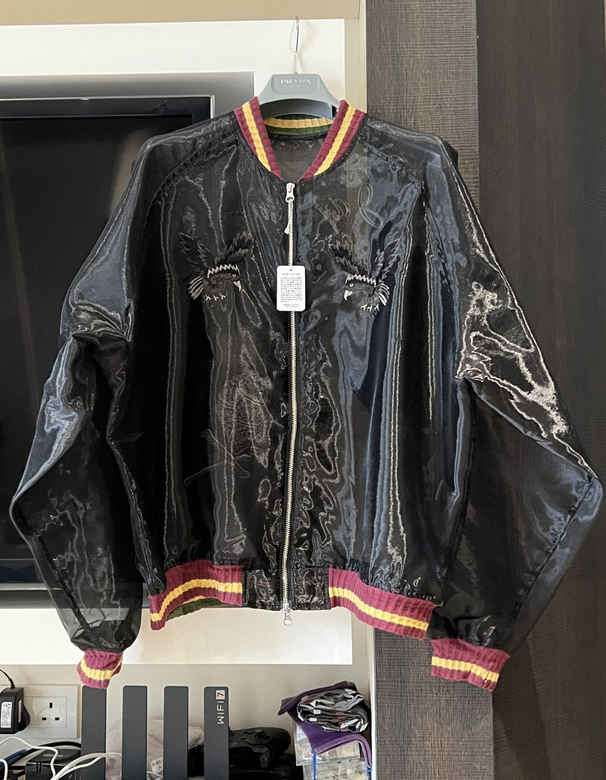 Kapital Sheer Pearl Mosquito Guard Souvenir JKT (RAVEN & SKULL) Size US XL / EU 56 / 4 - 2 Thumbnail