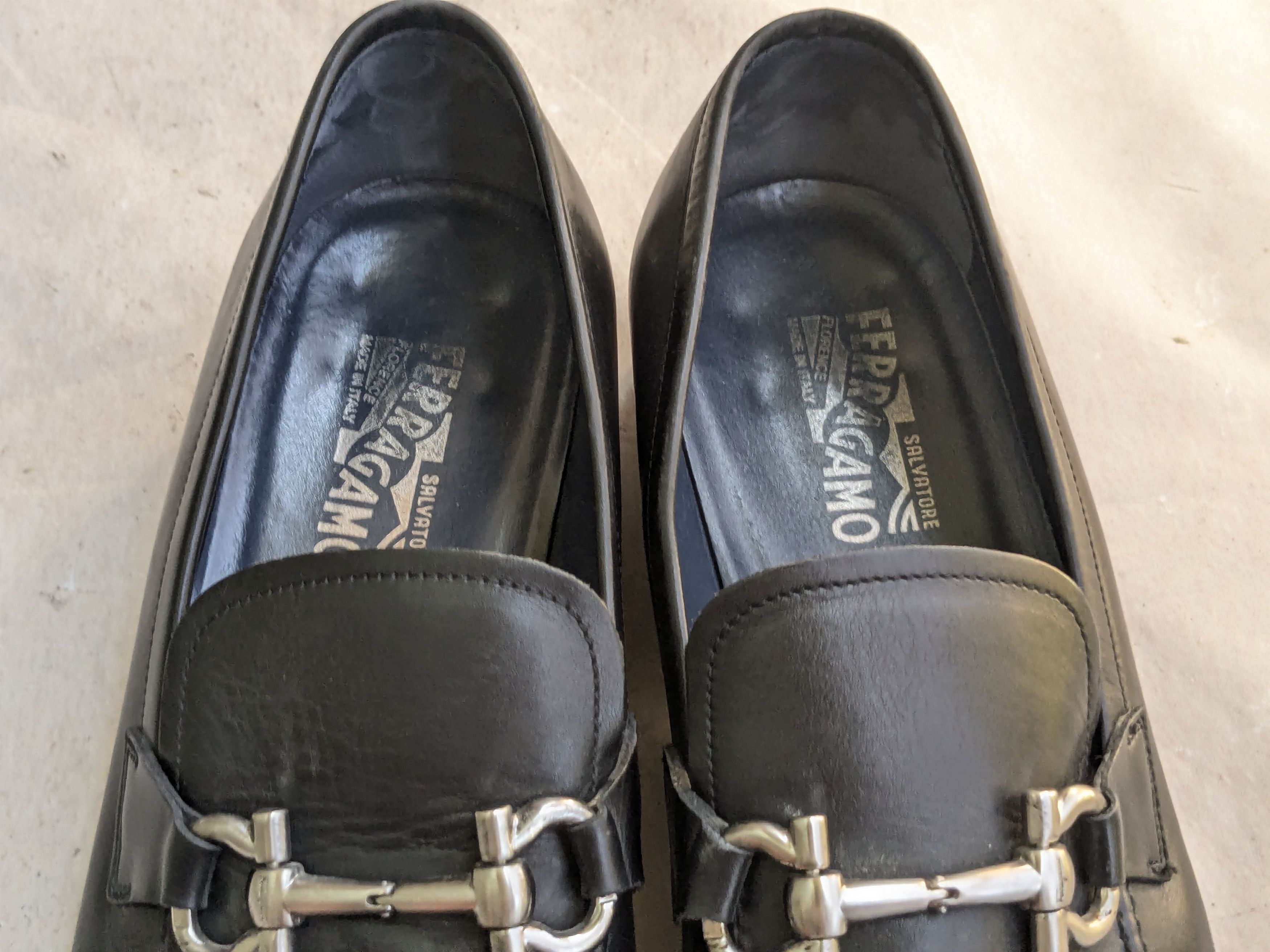 Salvatore Ferragamo × Vintage Salvatore Ferragamo Horsebit Loafers Black 14 D Snaffle Bit Size US 14 / EU 47 - 4 Thumbnail