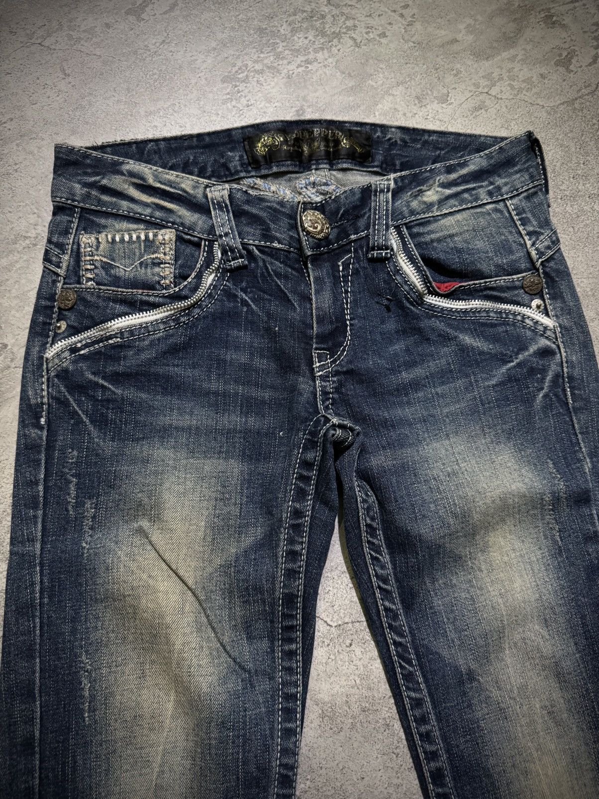 Hysteric Glamour Y2k Red Peppers skull studded ifsixwasnine bootcut jeans Size US 29 - 5 Thumbnail