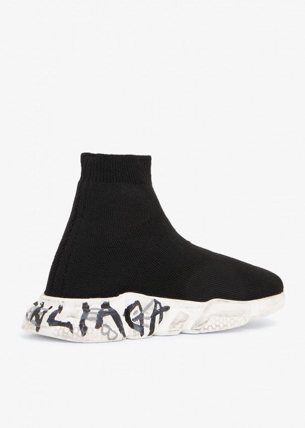 Balenciaga o1mt1gz0425 KIDS - Speed Graffiti Recycled Knit Sneakers Size US 5 / EU 37 - 2 Thumbnail