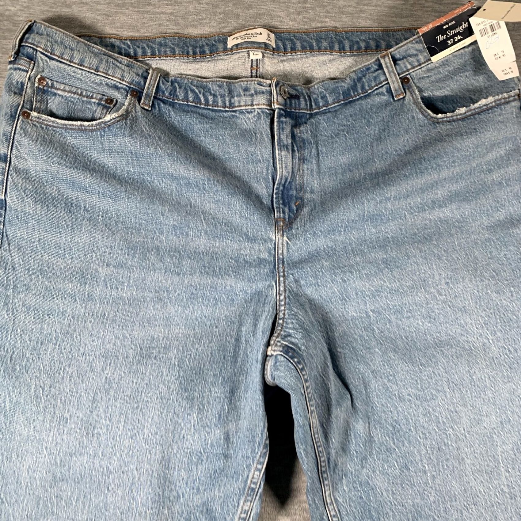 Abercrombie & Fitch Abercrombie & Fitch Jeans Womens 37 Long Blue High Rise 90s Relaxed Curve Love Size 25" / US 0 / IT 36 - 4 Thumbnail