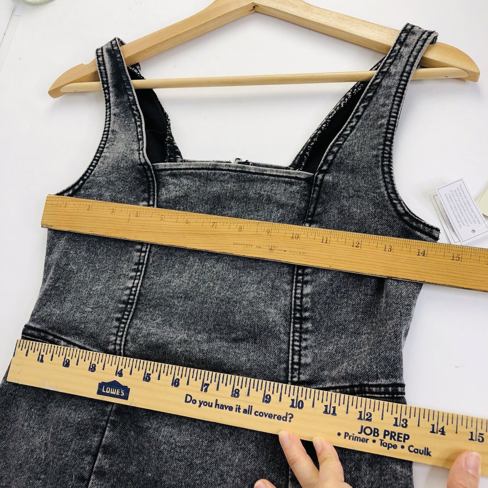 Other No Boundaries Juniors Achid Wash Black Denim Square Neck XXS Size XXS / US 00 / IT 34 - 5 Thumbnail