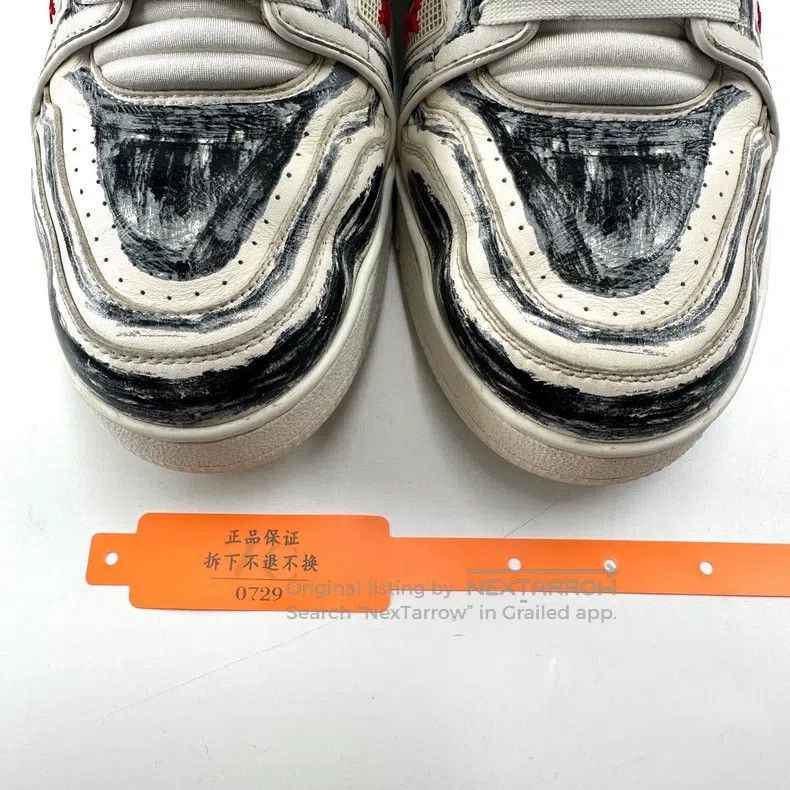 Louis Vuitton Louis Vuitton Black and white hand-painted graffiti board Size US 8.5 / EU 41-42 - 9 Thumbnail