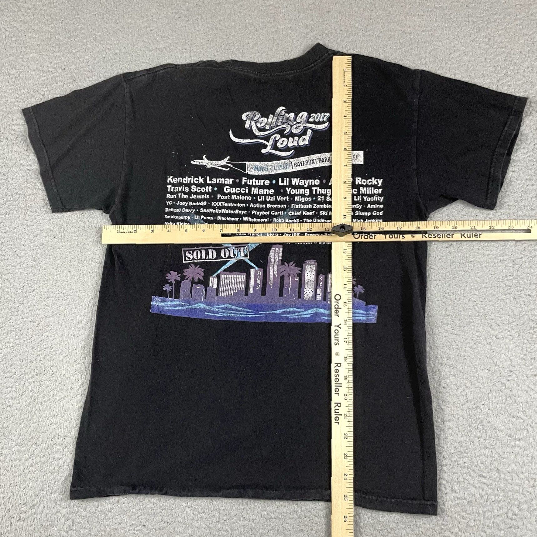 Gildan Rolling Loud T Shirt Adult Small Black Concert 2017 Distressed Hip Hop Rare Gildan Short Sleeve Crew Neck Cotton Logo Shirt Men Music Size US S / EU 44-46 / 1 - 7 Thumbnail