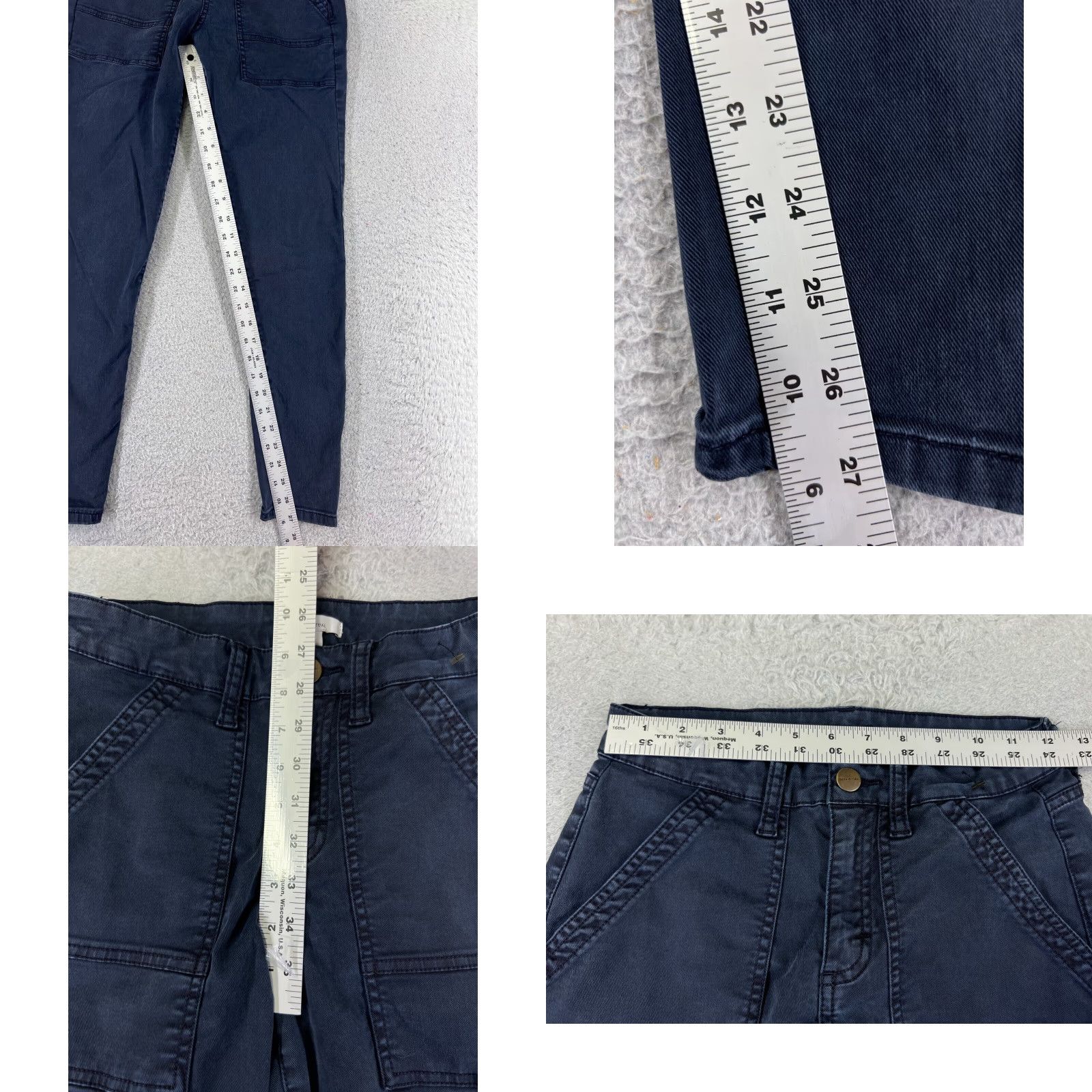 Vintage Vintage Daily Ritual Women's Skinny Jeans Pants 0 Blue Denim Ankle Zip Cotton Blend Mid Rise Size 25" / US 0 / IT 36 - 8 Thumbnail