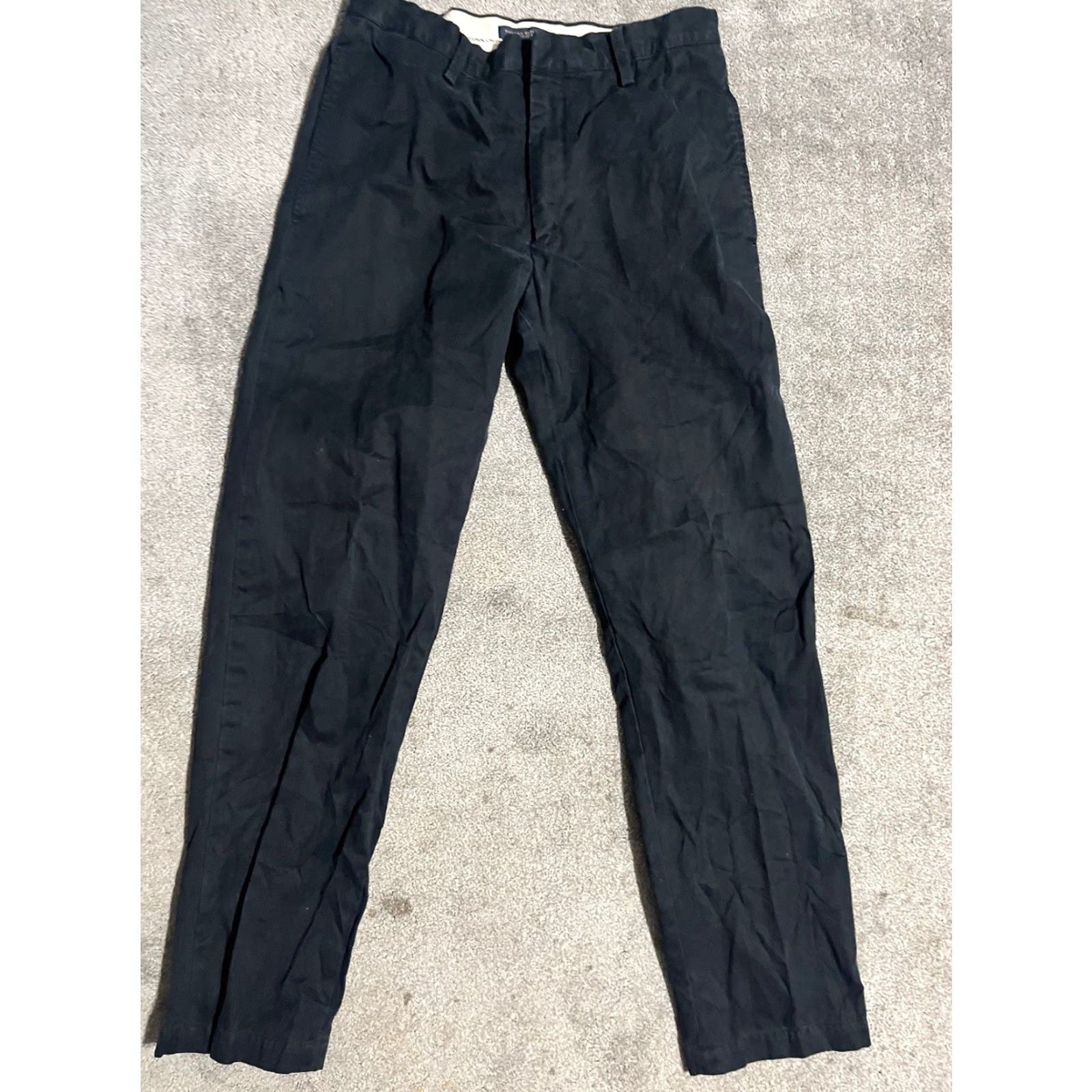 Banana Republic VINTAGE Banana Republic Mens Straight Fit Gavin Chino Pants 32x32 Black Distressed Size US 32 / EU 48 - 3 Thumbnail