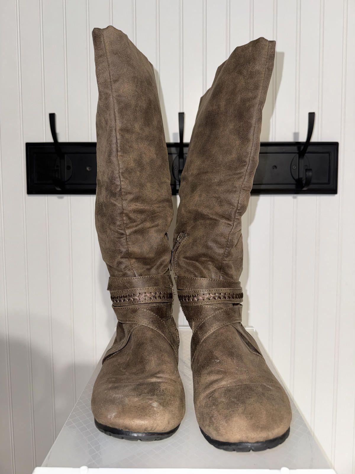 Kohl's Brown Mid-Calf Casual Boots with Decorative Strap Size US 8 / IT 38 - 1 Thumbnail