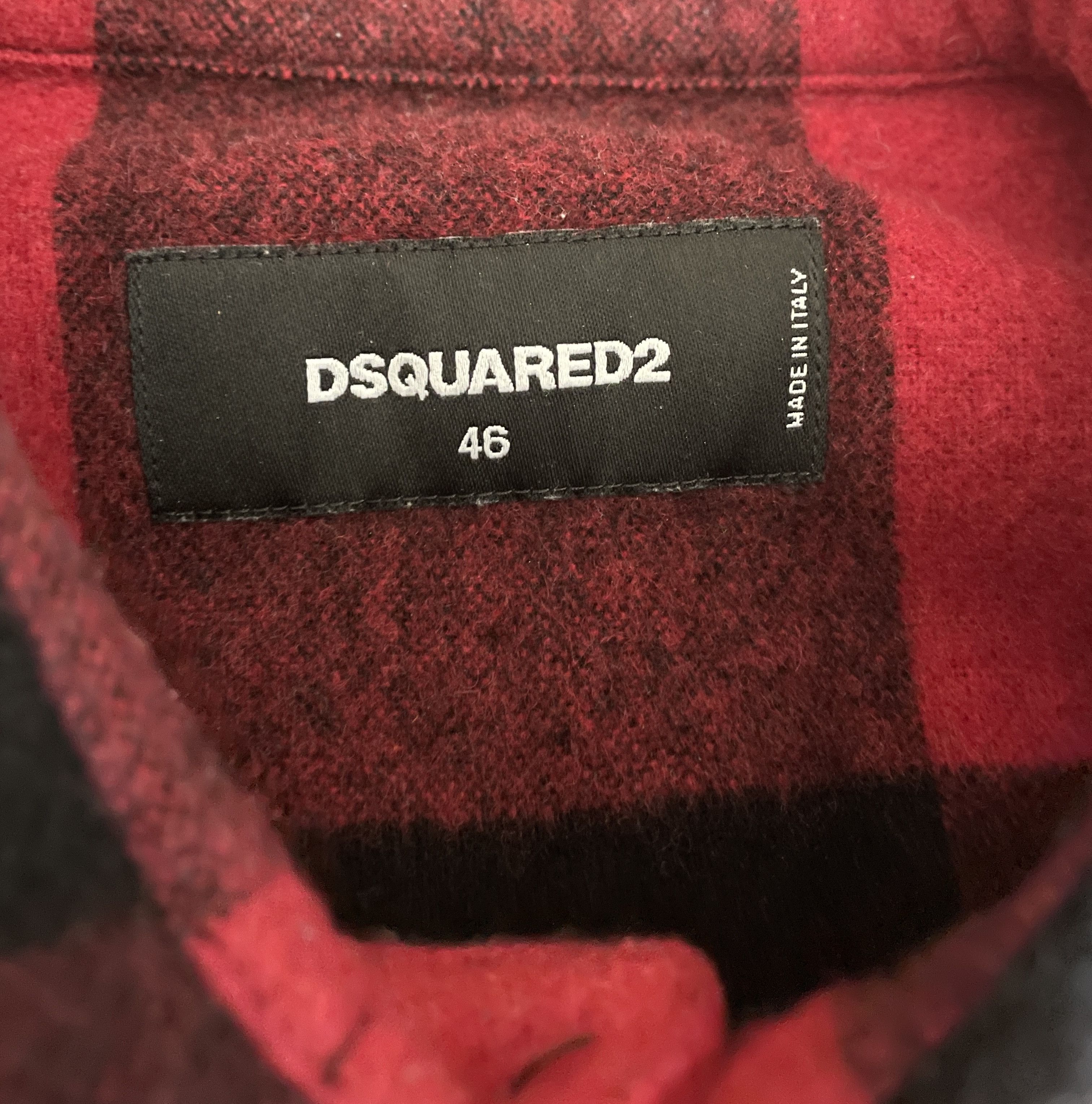 Dsquared2 Dsquared2 red and black plaid wool thick ICON shirt size 46 Size US S / EU 44-46 / 1 - 4 Thumbnail