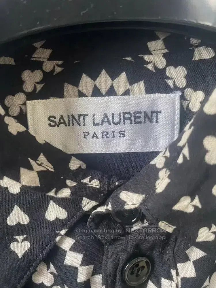 Saint Laurent Paris Sz 38 Saint Laurent Paris by Hedi 16AW Poker Pattern Shirt. Size US S / EU 44-46 / 1 - 3 Thumbnail