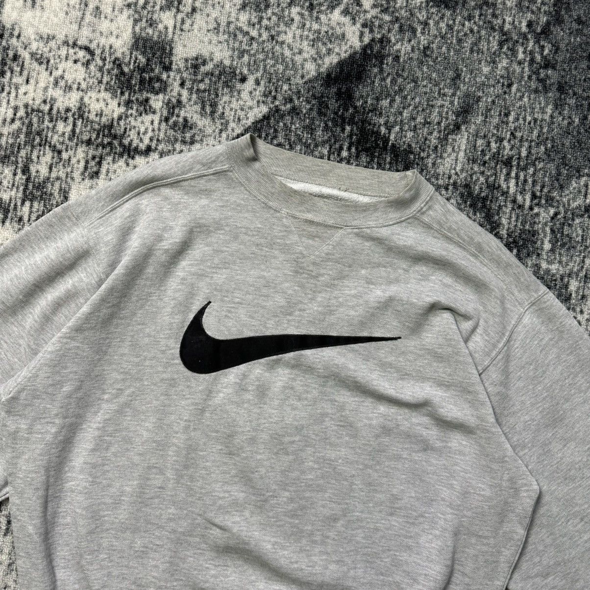 Nike Vintage Nike Sweatshirt Big Swoosh Drill Crewneck Embroider Size US S / EU 44-46 / 1 - 2 Thumbnail