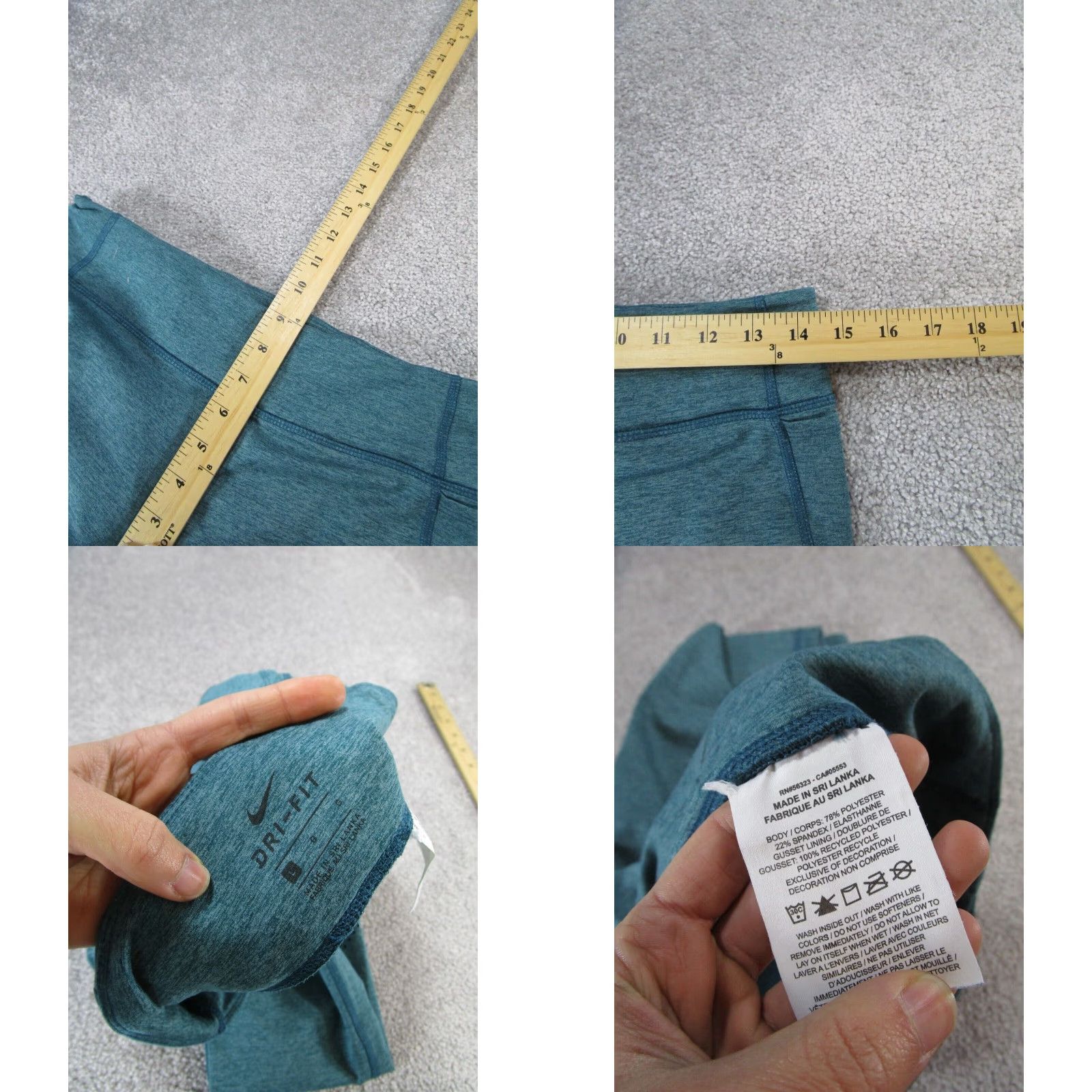 Nike Nike Dri Fit Leggings Womens Large Extra Large XL Blue Crop Size 36" / US 14 / IT 50 - 8 Thumbnail